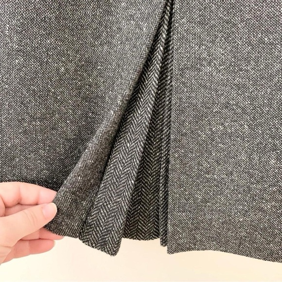 Classic + Sophisticated Ann Taylor Petites- 0P Herringbone Wool Sheath Dress - Picture 2 of 8